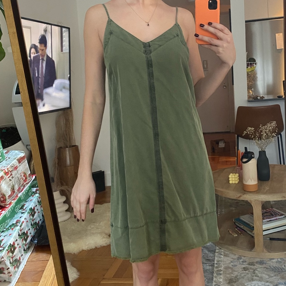 Military green dress